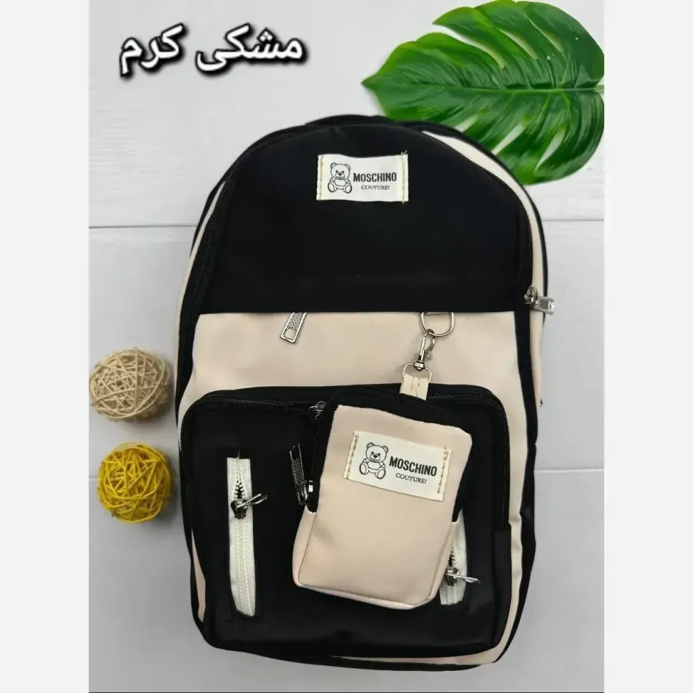 کوله پشتی زرین دیبا ضد آب 3 زیپ و جای قمقمه