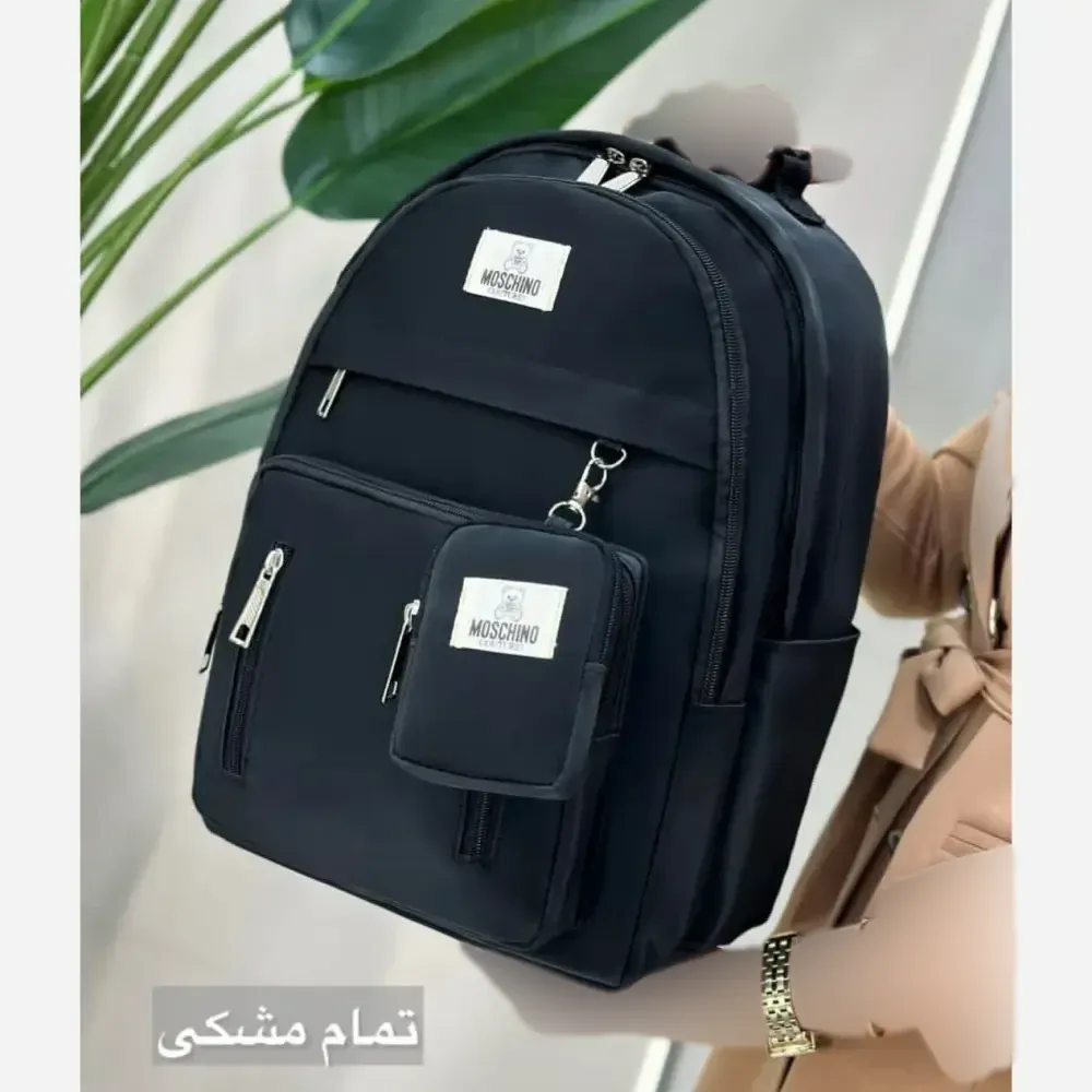 کوله پشتی زرین دیبا ضد آب 3 زیپ و جای قمقمه