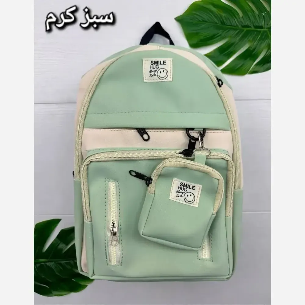 کوله پشتی زرین دیبا ضد آب 3 زیپ و جای قمقمه