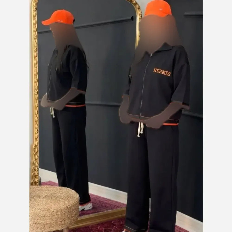 سویشرت و شلوار مازراتی هرمس رنگ مشکی سایز فری 38 تا 46