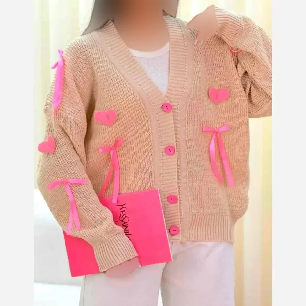 ژاکت بافت پینترستی قلبی زنانه درجه یک گرم بالا سایز 38 تا 50