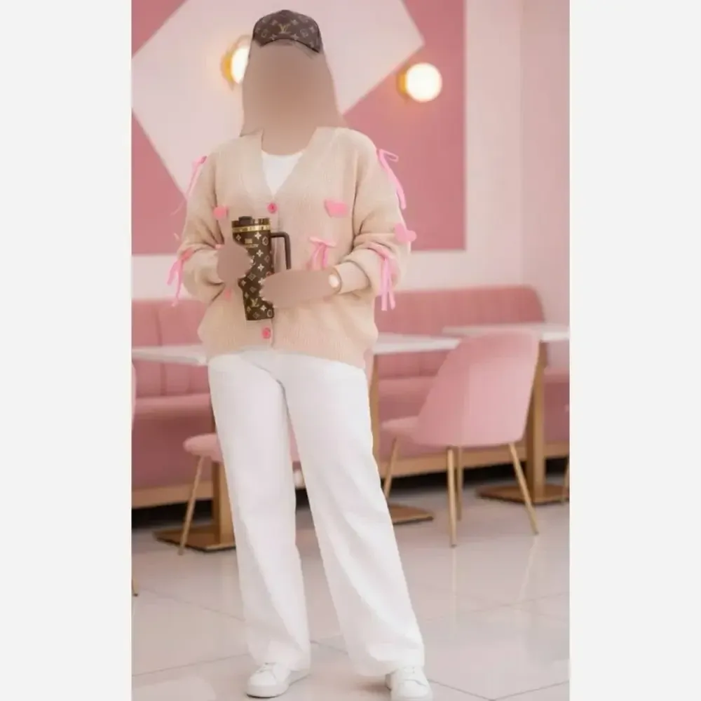 ژاکت بافت پینترستی قلبی زنانه درجه یک گرم بالا سایز 38 تا 50