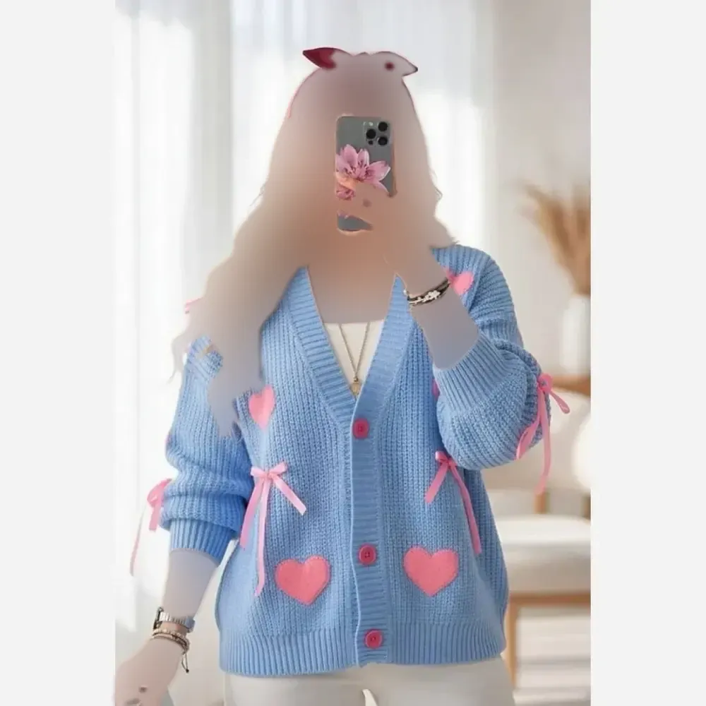 ژاکت بافت پینترستی قلبی زنانه درجه یک گرم بالا سایز 38 تا 50