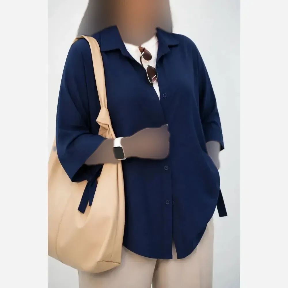 شومیز گره ای نیکی پری درجه یک فری سایز 38 تا 48