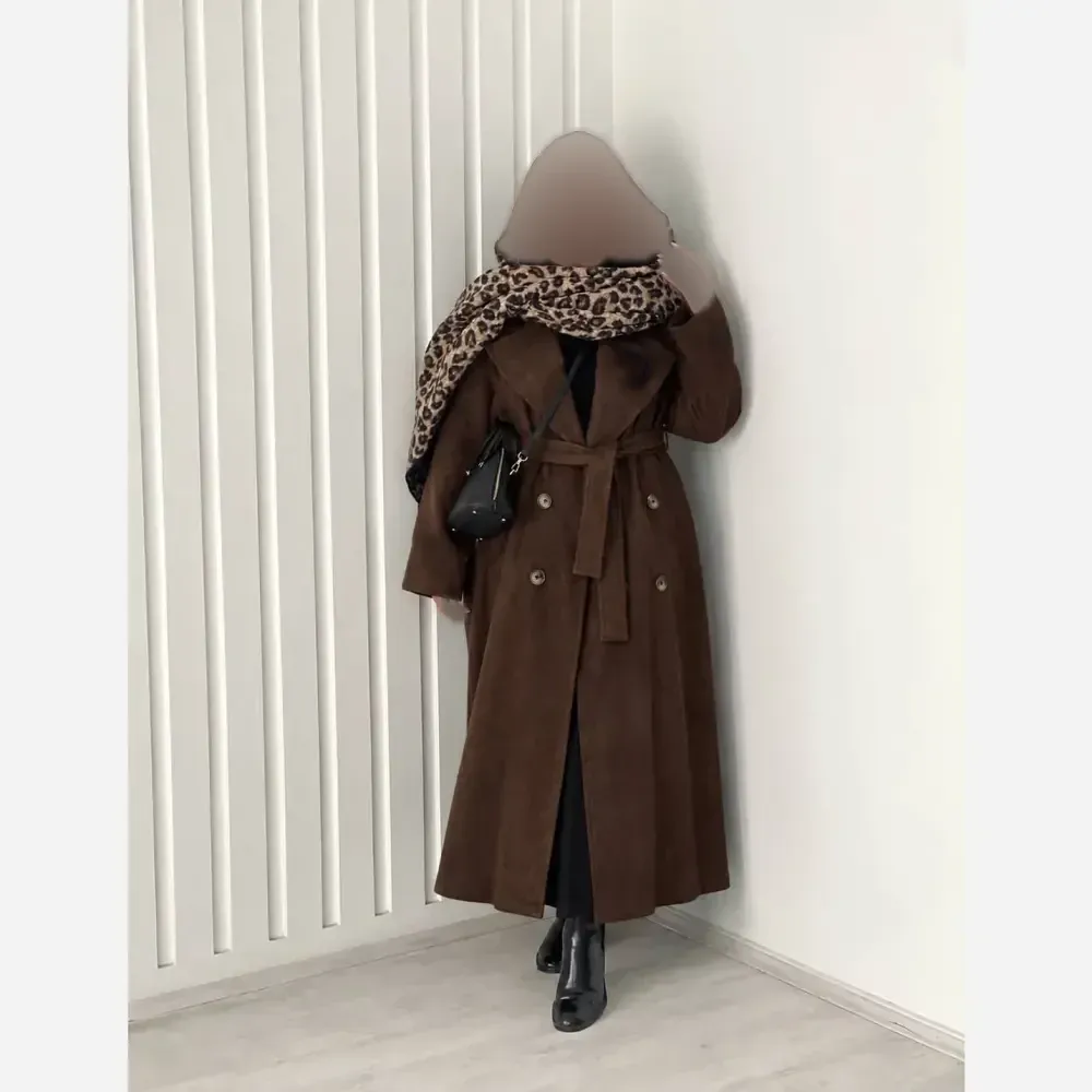 پالتو سوییت زنانه مدل سارا رنگ شکلاتی سایز 38 تا 48