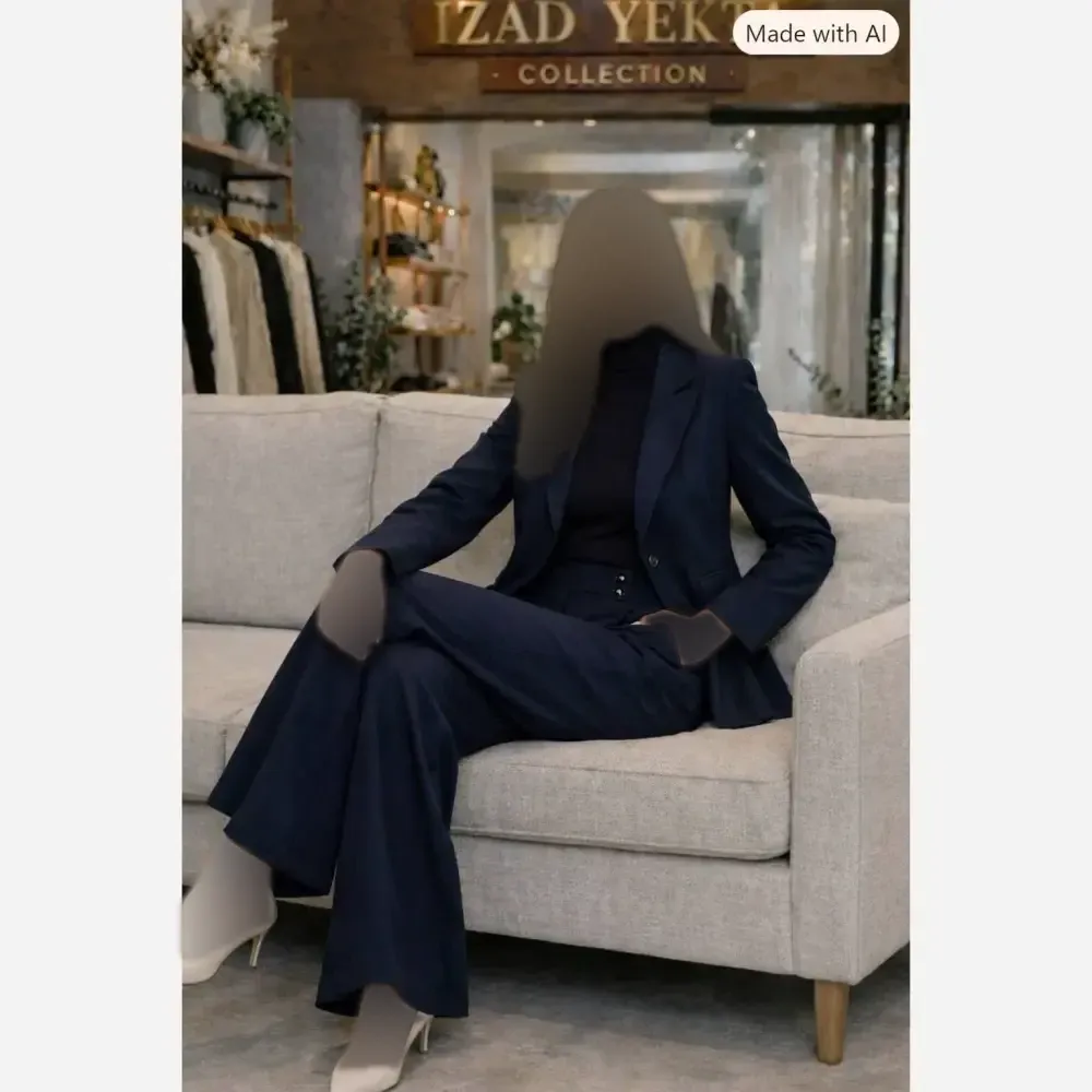 ست کت و شلوار زنانه جنس بزیاق اعلا رنگبندی متنوع سایز 38 تا 46 فری دوخت مزونی