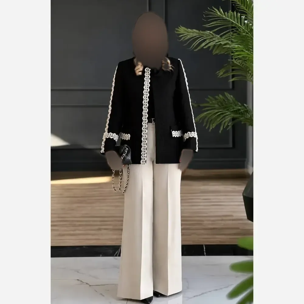 ست کت شلوار مجلسی زنانه مدل آلاله جنس مازراتی گرم بالا