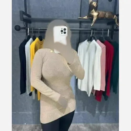 پیراهن بافت زنانه ساده آکرلیک فری سایز
