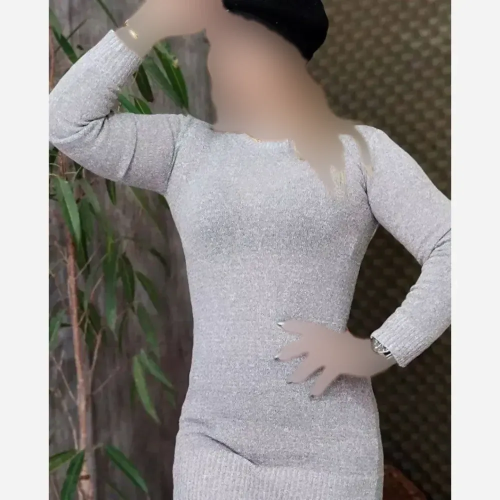 پیراهن بافت زنانه ساده آکرلیک فری سایز