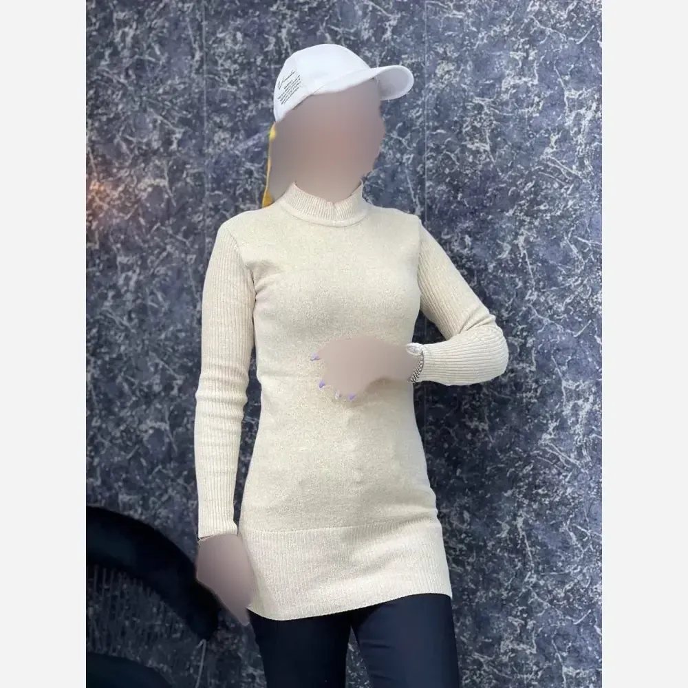 پیراهن بافت زنانه ساده آکرلیک فری سایز