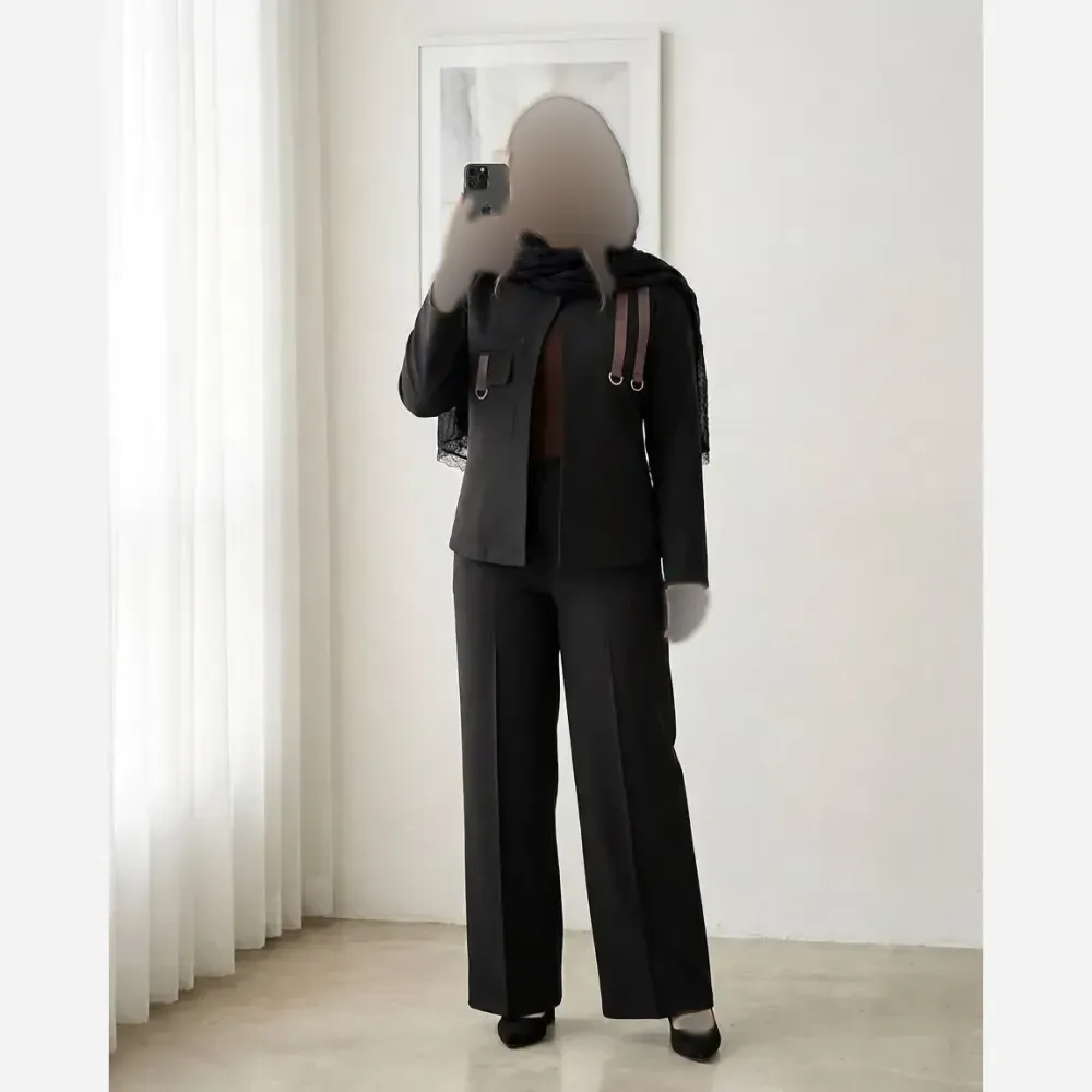 کت شلوار زنانه مدل ارمیا جنس سوپر مازراتی اعلا رنگ بندی متنوع سایز بندی