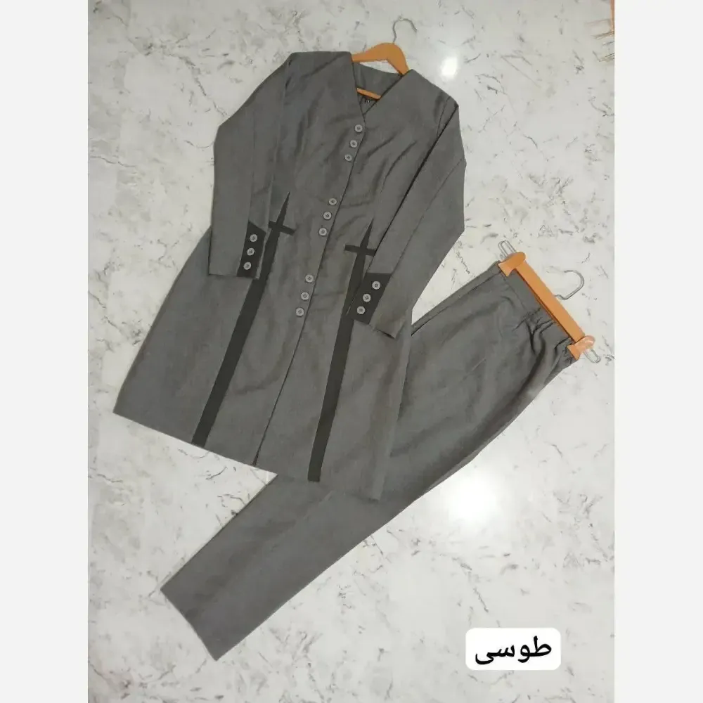 مانتو شلوار اداری مدل بهارساده جنس پرشین ساده رنگبندی متنوع سایزبندی 36 تا 52