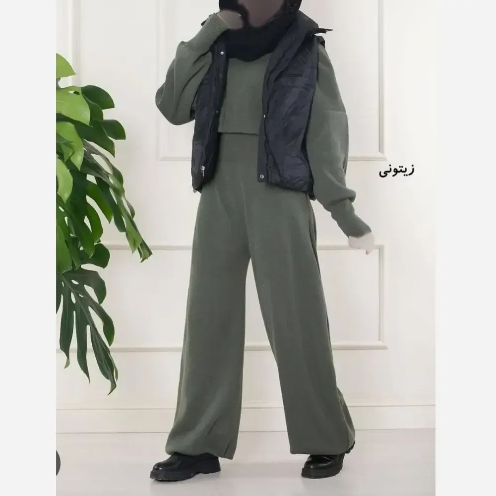 ست اورال و رویه بافت زنانه فری سایز بافت سه نخ