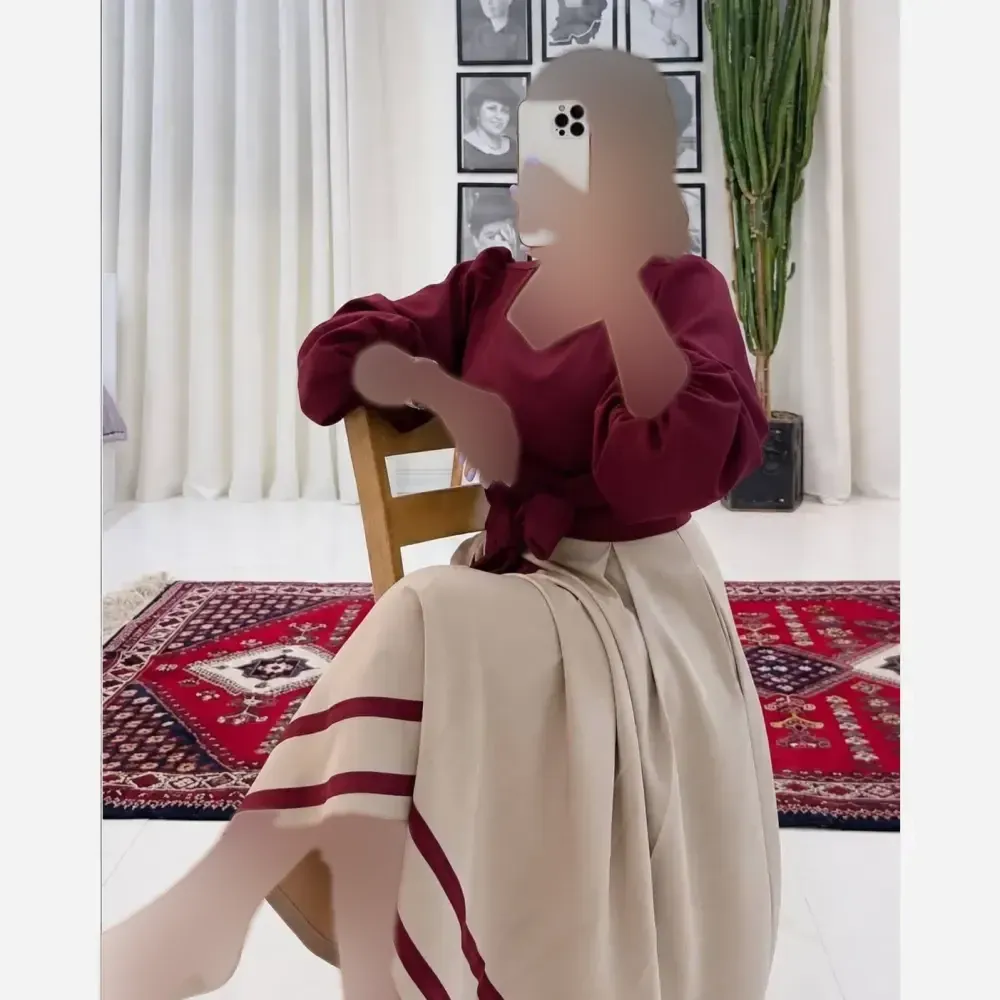 پیراهن مازراتی رویا زنانه فری سایز کمربنددار
