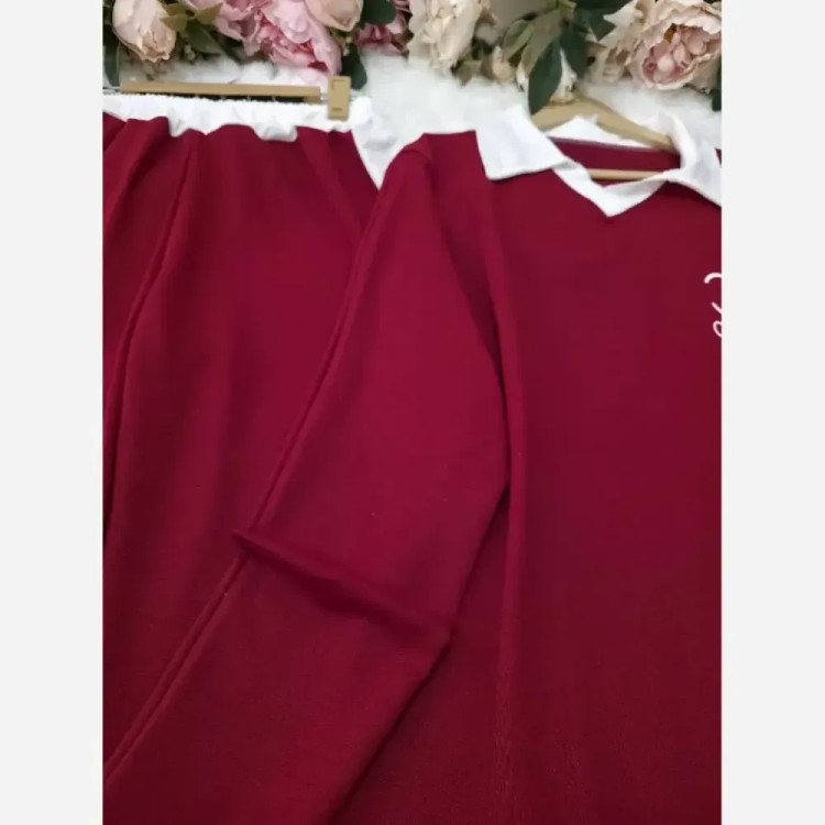 ست اسپرت زنانه روژا جنس گلکسی نخ پنبه فری سایز