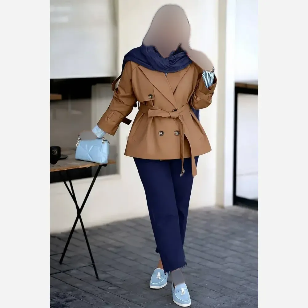 مانتو بارونی زنانه مدل سحر جنس تی سی گرم بالا رنگ بندی متنوع سایز 1 و 2