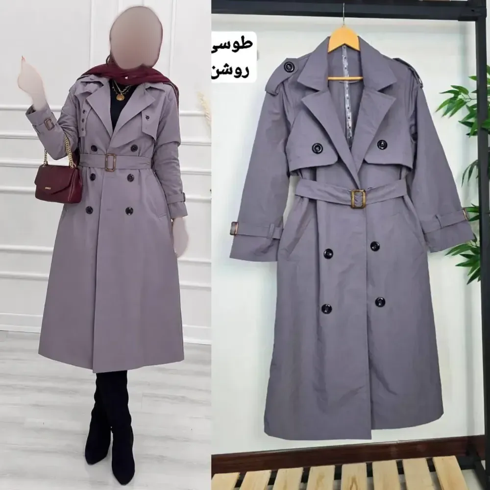 بارونی تی سی ضد آب درجه یک طوسی روشن فری سایز