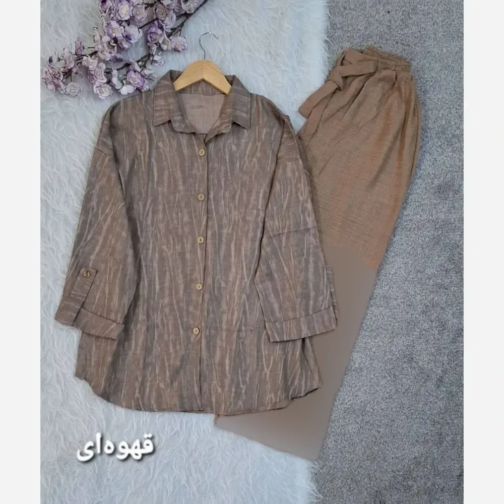 ست شومیز و شلوار زنانه جنس لاریس درجه یک بهار و تابستانه