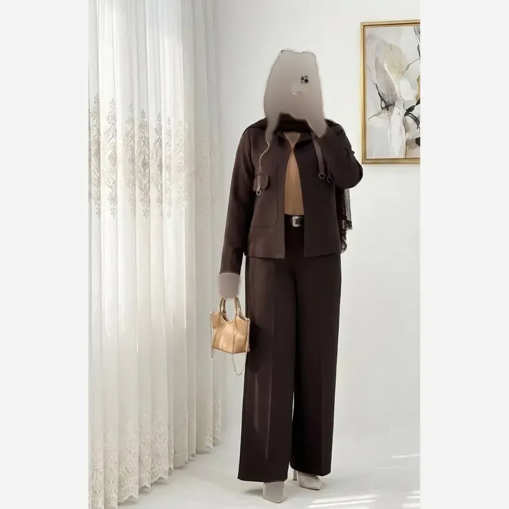 کت و شلوار زنانه مزونی شراره جنس مازراتی اعلا گرم بالا