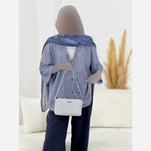 شومیز پرنیا جنس مراکشی سوزنی تابستانی خنک فری سایز