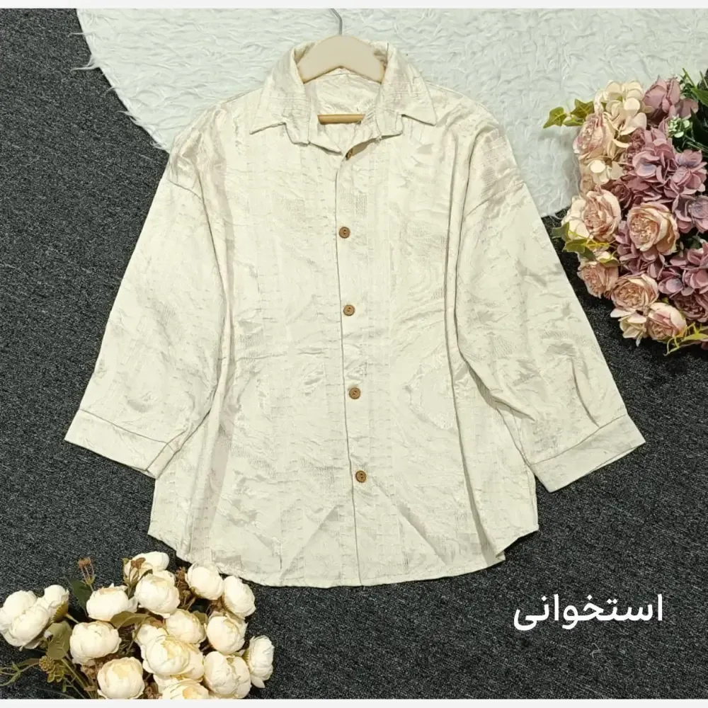 مانتو پاییزه طرح دار لاویس درجه یک فری سایز