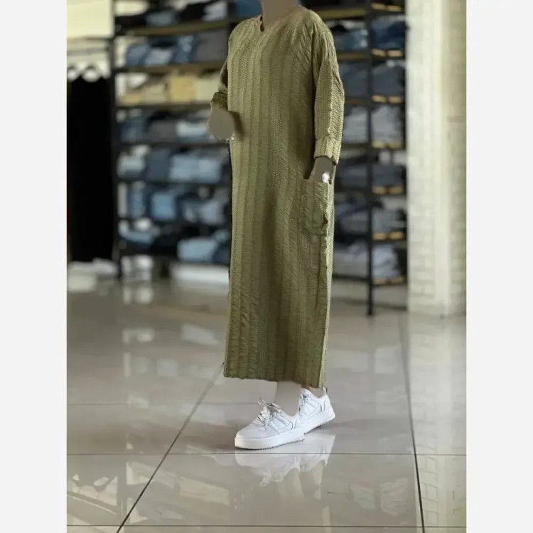 کفتان تبسم کوک دوزی اصل فری سایز 38 تا 46 کرم روشن تیره