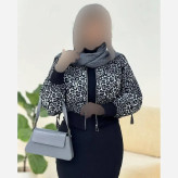 بامبر پلنگی پاییزه جنس تافته فری سایز