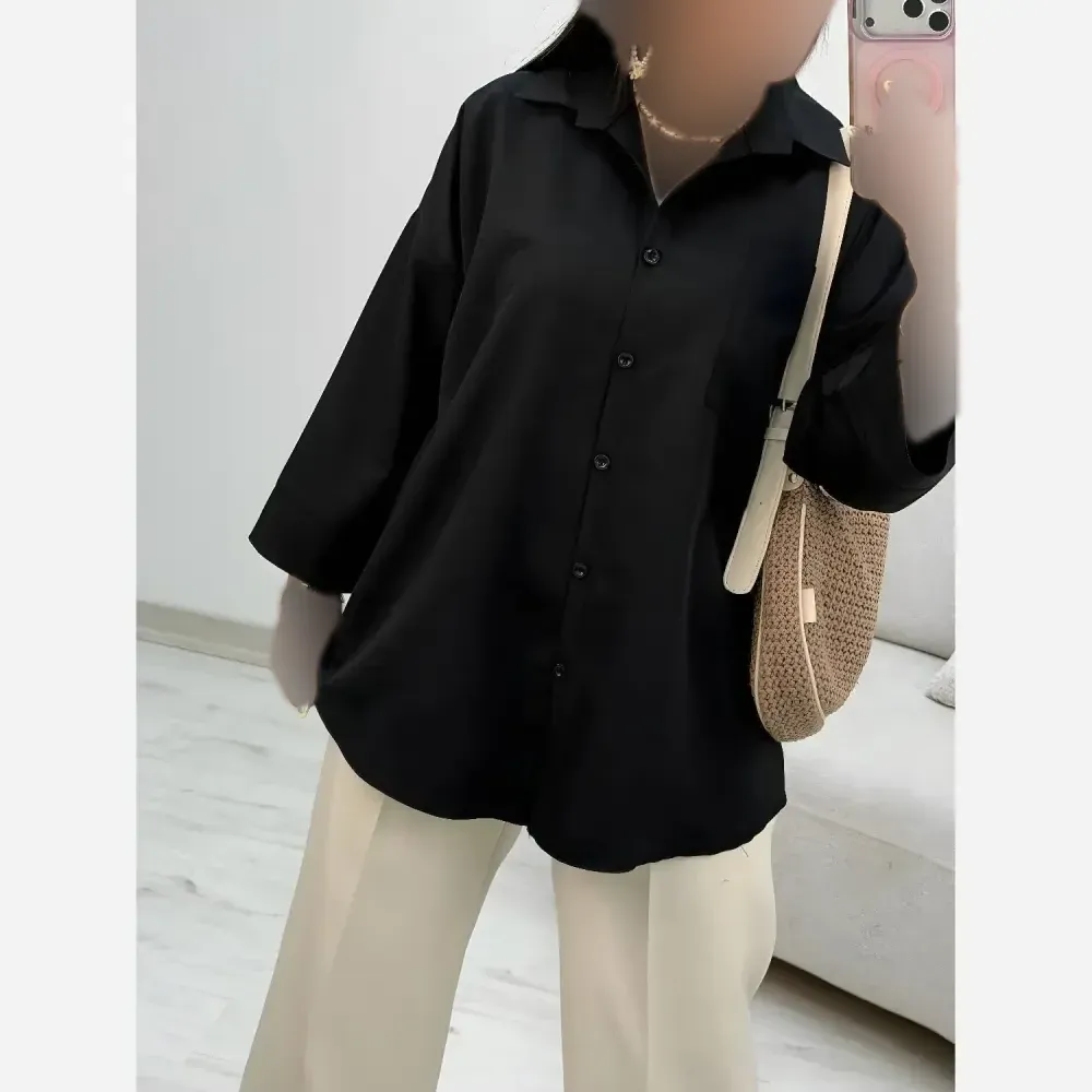 شومیز تک جیب ترمه جنس پری درجه یک خنک فری سایز