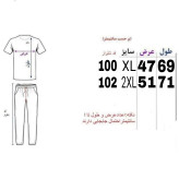 ست تیشرت و شلوار مردانه مدل NAVARGB رنگ مشکی جنس پارچه زهره لاکرادار درجه یک