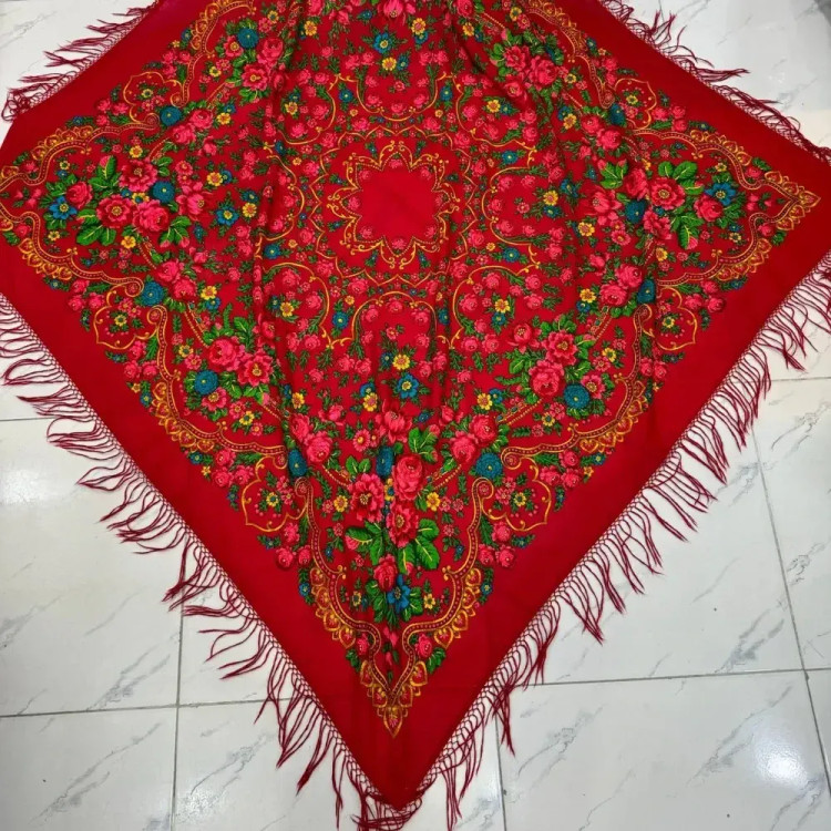 روسری ترکمن اصل پشمی ضخیم زنانه کد 1426 مناسب پاییز و زمستان