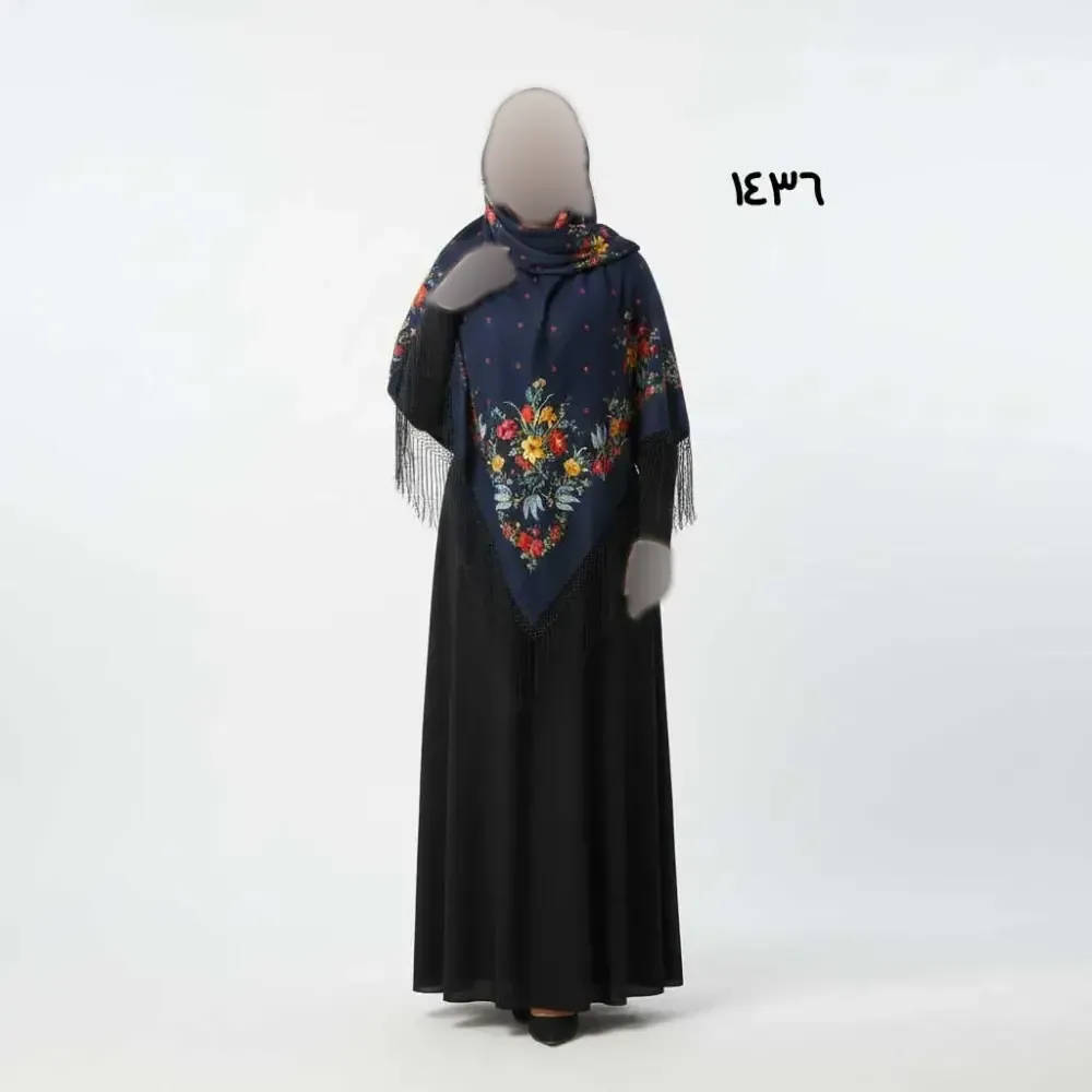 روسری ترکمن اصل پشمی ضخیم قواره بزرگ تولید روسیه مناسب پاییز زمستان بهار