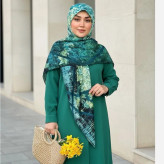 روسری نخ کاستوم طرح هیوا آبرنگی خاص تک