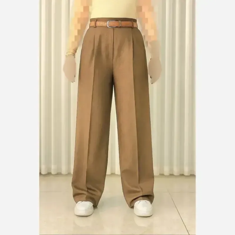شلوار بگ زنانه تنسل میله ای سبک و راحت سایز 38 تا 46