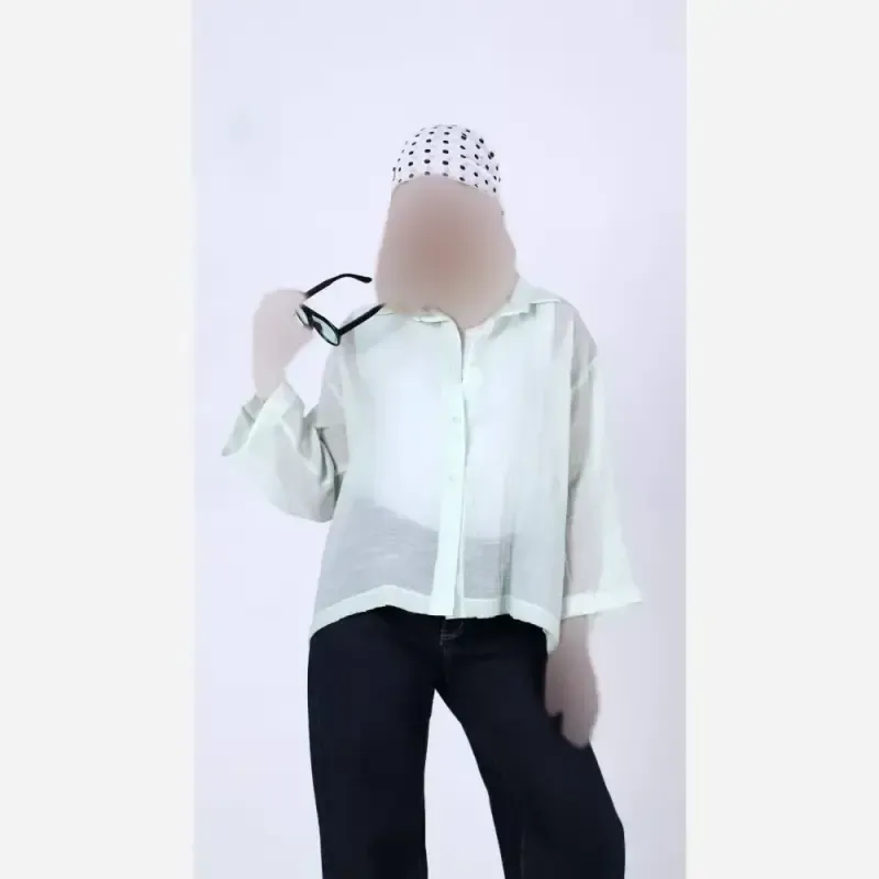 شومیز حریر شیشه ای زنانه فری سایز رنگبندی متنوع
