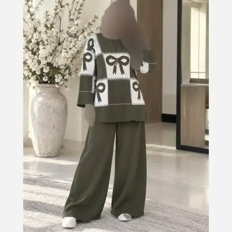 ست بافت زنانه پانیک بافت فشرده درجه یک سایز 38 تا 46