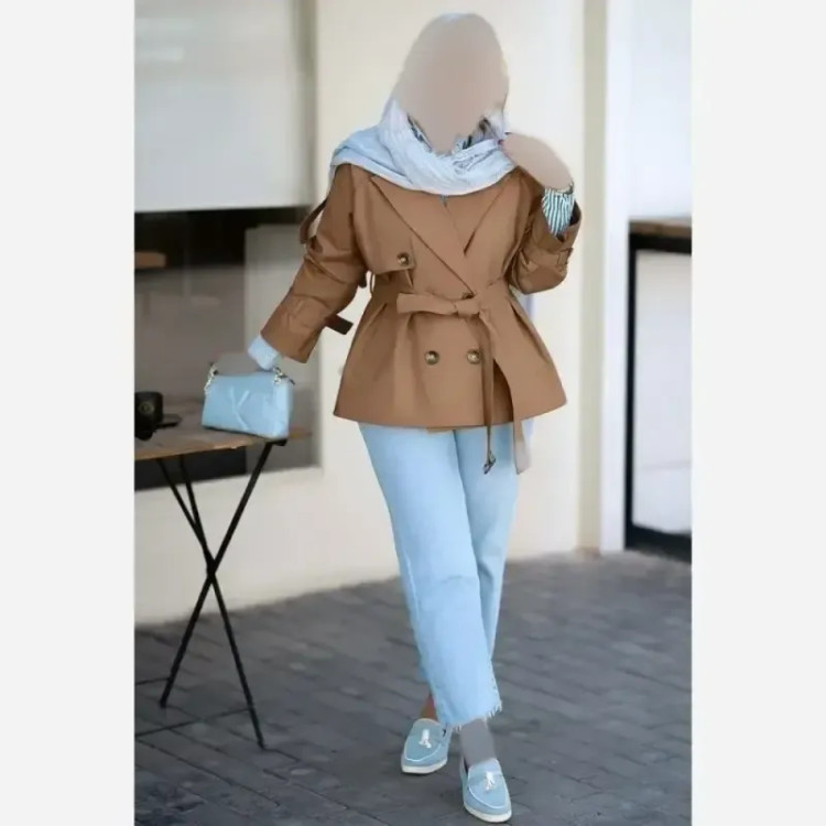 مانتو بارونی زنانه مدل سحر جنس تی سی درجه یک